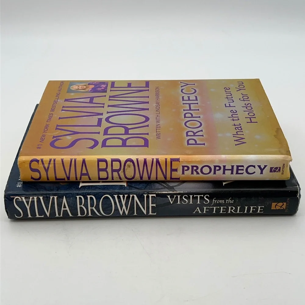 Sylvia Browne Book Lot Visits from the Afterlife Prophecy Hardcover 1st Printing
